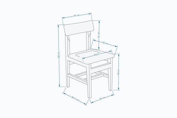 عکس ایزومتریک صندلی صنایع چوب گنجینه